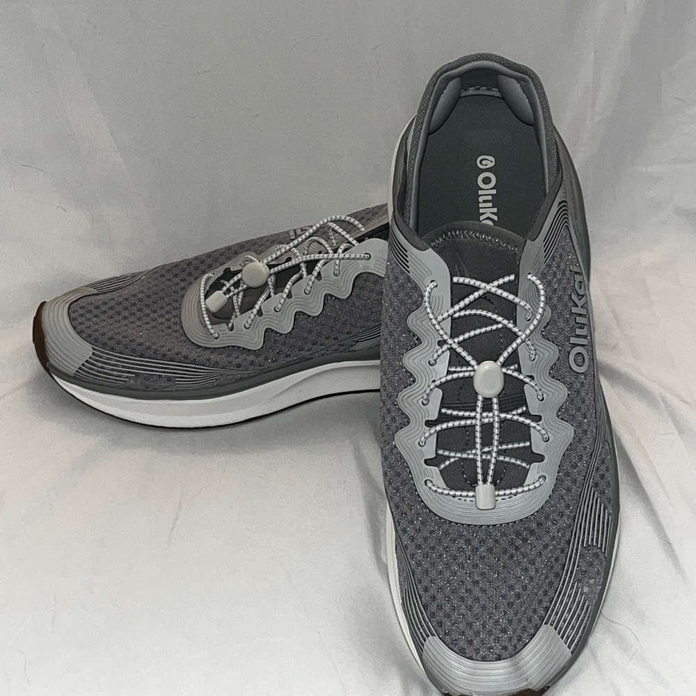 OluKai Gray Athletic Shoes with Breathable Mesh and Sleek Design